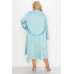 Satin Strap Dress With Self Belt Coat Set