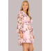 Floral Chiffon 3 4 Sleeve Tie Waist Romper