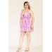 Crushed Chiffon Tiedye Smocked Waist