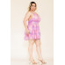 Crushed Chiffon Tiedye Smocked Waist