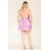 Crushed Chiffon Tiedye Smocked Waist