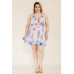 Crushed Chiffon Tiedye Smocked Waist