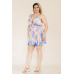 Crushed Chiffon Tiedye Smocked Waist