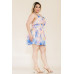 Crushed Chiffon Tiedye Smocked Waist