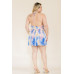 Crushed Chiffon Tiedye Smocked Waist