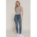 Sleeveless Diagonal Shape Stripe Spring Sweater