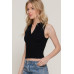Sleeveless Polo Spring Sweater