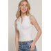 Sleeveless Polo Spring Sweater