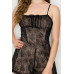 Shirred Ribbon Lace Corset Romper