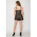 Shirred Ribbon Lace Corset Romper