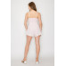 Shirred Ribbon Lace Corset Romper