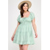 Plus Crinkle Textured Front Tie Mini Dress