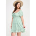 Plus Crinkle Textured Front Tie Mini Dress