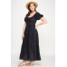 Front Tie Puff Sleeve Tired Maxi Dress