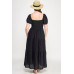 Front Tie Puff Sleeve Tired Maxi Dress
