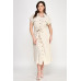 Front Tied Buttoned Short Sleeve Dress