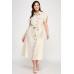 Front Tied Buttoned Short Sleeve Dress