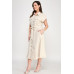 Front Tied Buttoned Short Sleeve Dress