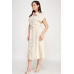 Front Tied Buttoned Short Sleeve Dress