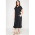 Front Tied Buttoned Short Sleeve Dress