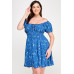 Floral Front-tie Elastic Waist Ruffle Dress