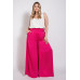 Washed Satin Wide Pants With Waist Smocked