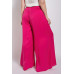 Washed Satin Wide Pants With Waist Smocked