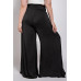 Washed Satin Wide Pants With Waist Smocked
