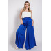 Washed Satin Wide Pants With Waist Smocked