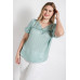Satin Top With Ruffle Yoke And Puff Sleeves