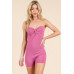 Strapless Twisted Detail Biker Suit