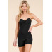 Strapless Twisted Detail Biker Suit