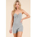 Strapless Twisted Detail Biker Suit