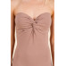 Strapless Twisted Detail Biker Suit