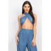 Tube Tied Top & Wide Pants Set