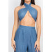 Tube Tied Top & Wide Pants Set