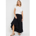 Cotton Gauze Tiered Maxi Skirt