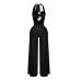 Plunge Cowl Neck Drape Sexy Jumpsuit With O Ring