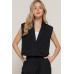 Lapel Collar W/shoulder Pads Vest