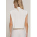 Lapel Collar W/shoulder Pads Vest