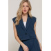 Lapel Collar W/shoulder Pads Vest