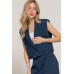 Lapel Collar W/shoulder Pads Vest