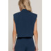Lapel Collar W/shoulder Pads Vest