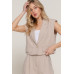 Lapel Collar W/shoulder Pads Vest