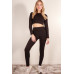 Long Sleeve Crop Top & High Waist Leggings Activewear Set