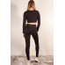 Long Sleeve Crop Top & High Waist Leggings Activewear Set