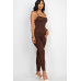 Criss-cross Open Back Bodycon Jumpsuit