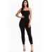Criss-cross Open Back Bodycon Jumpsuit
