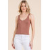 V-neck Basic Double Layers Tank Top