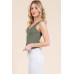 V-neck Basic Double Layers Tank Top
